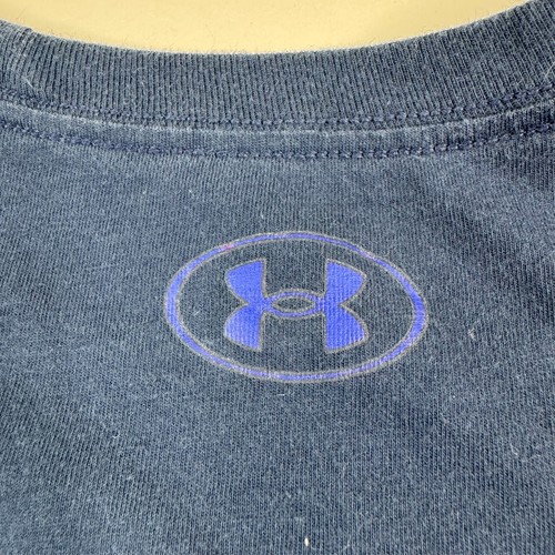 Under Armour Freedom Heatgear Men’s Large Blue Polyester Cotton Blend T-Shirt - Picture 5 of 11