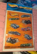 Vintage Hallmark Stickers Hot Wheels Cars Puffy 1 Sheet New 2005