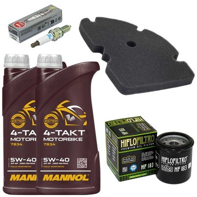 Wartung 2L Öl Luftfilter Ölfilter Zündkerze für Vespa GTS 250 ie GTS250 2005-12
