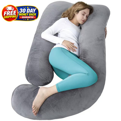 60 Inch Pregnancy Pillow for Sleeping, Extra Large U Shaped Body Pillow, Materni