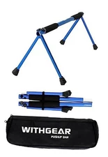 Push Up Bar – Folding Dip Bar for Home Workout, Lightweight & Swan Blue