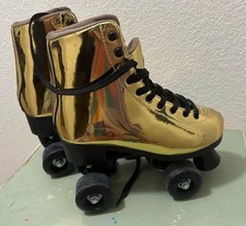 C C California Women s 6M Roller Skates Gold Mirror Quad Black Wheels