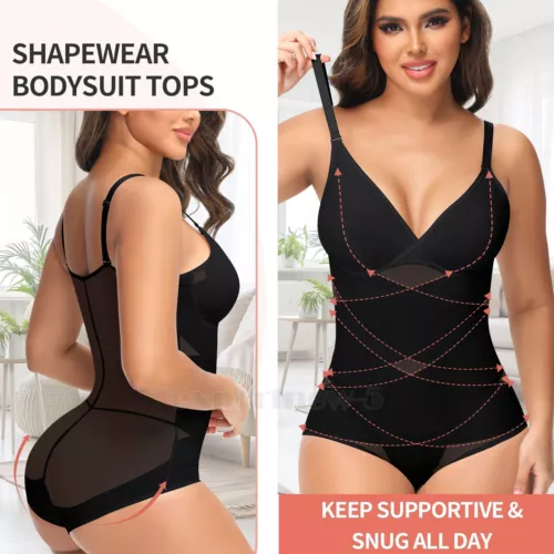 Shapewear Bodysuit for WomenS Body Shaper Tummy Control Body Shapewear Plus Size - Picture 7 of 21