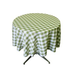 Tablecloth Checkered Seamless Round 54" By Broward Linens Variety Of Colors
