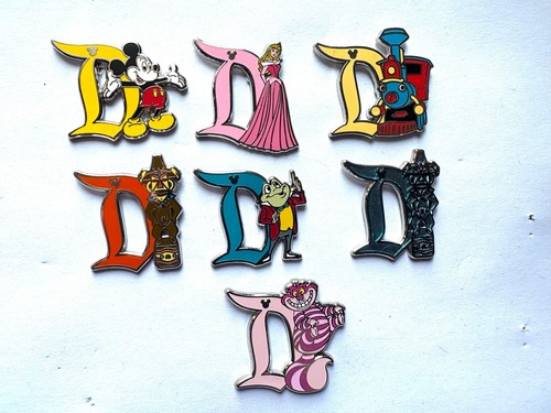 Disney Pin 7er Set Hidden Mickey Figur Disneyland D 2019 Cheshire Aurora