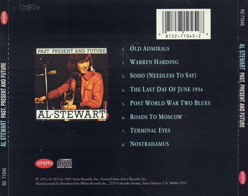 Al Stewart - Past Present And Future, US CD, 1992. New and still sealed. - Picture 3 of 8