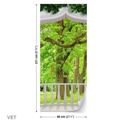 Türtapeten Selbstklebende Wandbild Tür Poster 3D Balkon Bögen Landschaft 1360 - Picture 2 of 2