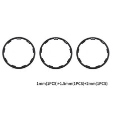 3Pcs Grooved Alloy Spacers Rear Cassette Hub Thickness for Shimano 1mm 1.5mm 2mm
