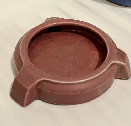 Rookwood 1919 Matte Burgundy Antique Arts & Crafts Pottery Wine Holder Dish 1383