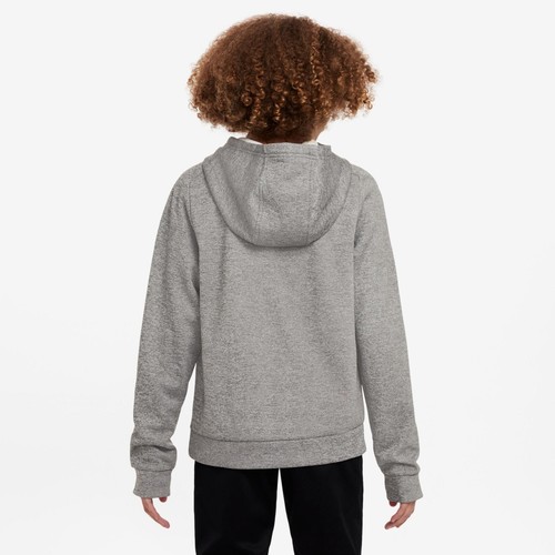 Nike THERMA-FIT Big Kids Unisex Pullover Hoodie (Grey) Size Small - Picture 3 of 4