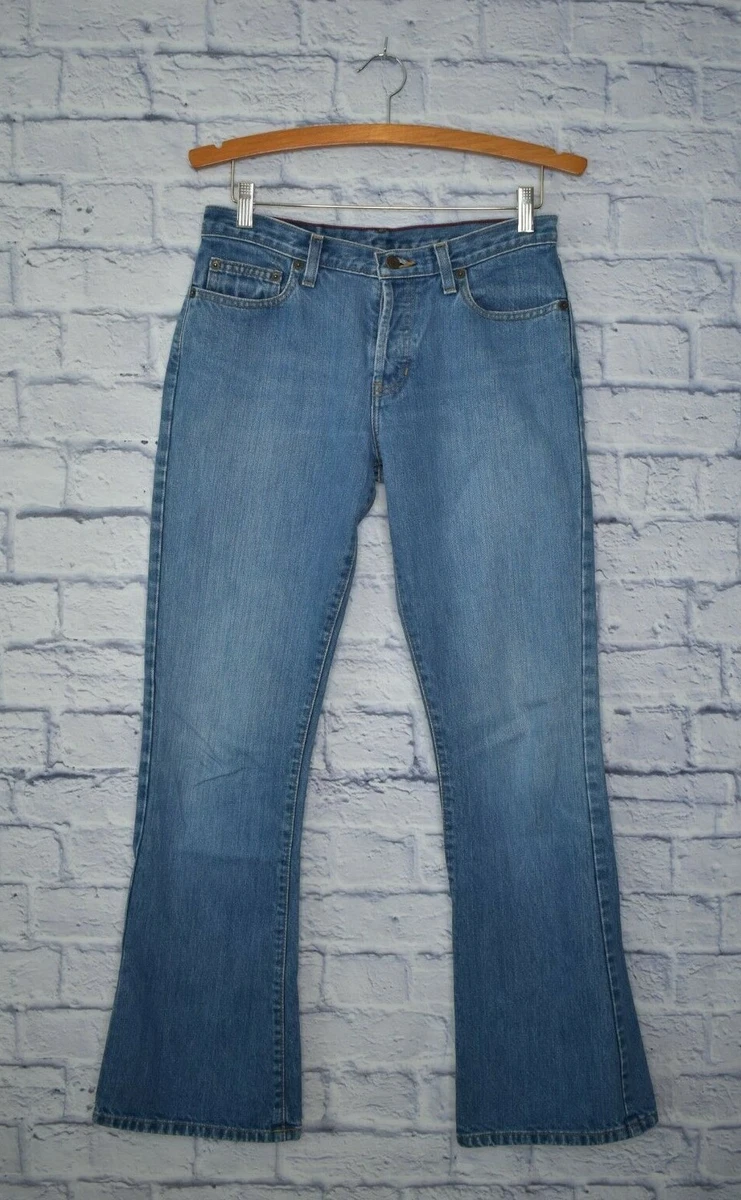 Vintage Abercrombie & Fitch Button Fly Flare Jeans Womens 4 Actual 30 x 32  USA