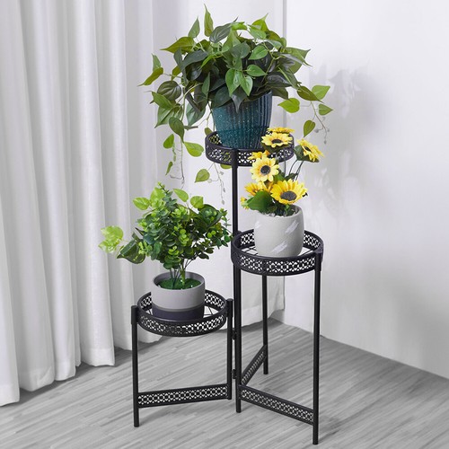 Metal/Wooden Stand Plant Rack Flower Display Stand Garden Balcony Outdoor Indoor - Picture 107 of 133
