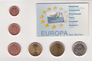 SAN MARINO Kleinmünzsatz gemischte PJ Europa