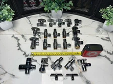 20 QTY! BULK- Angle Stop Valve Compression Loose Key Security Shut Off Valve NEW