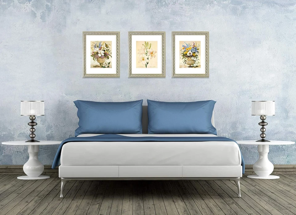 , Marco de fotos con acabado ornamentado 11X14, color beige plateado, con tapete blanco para 8X10 P Foto 3 de 4