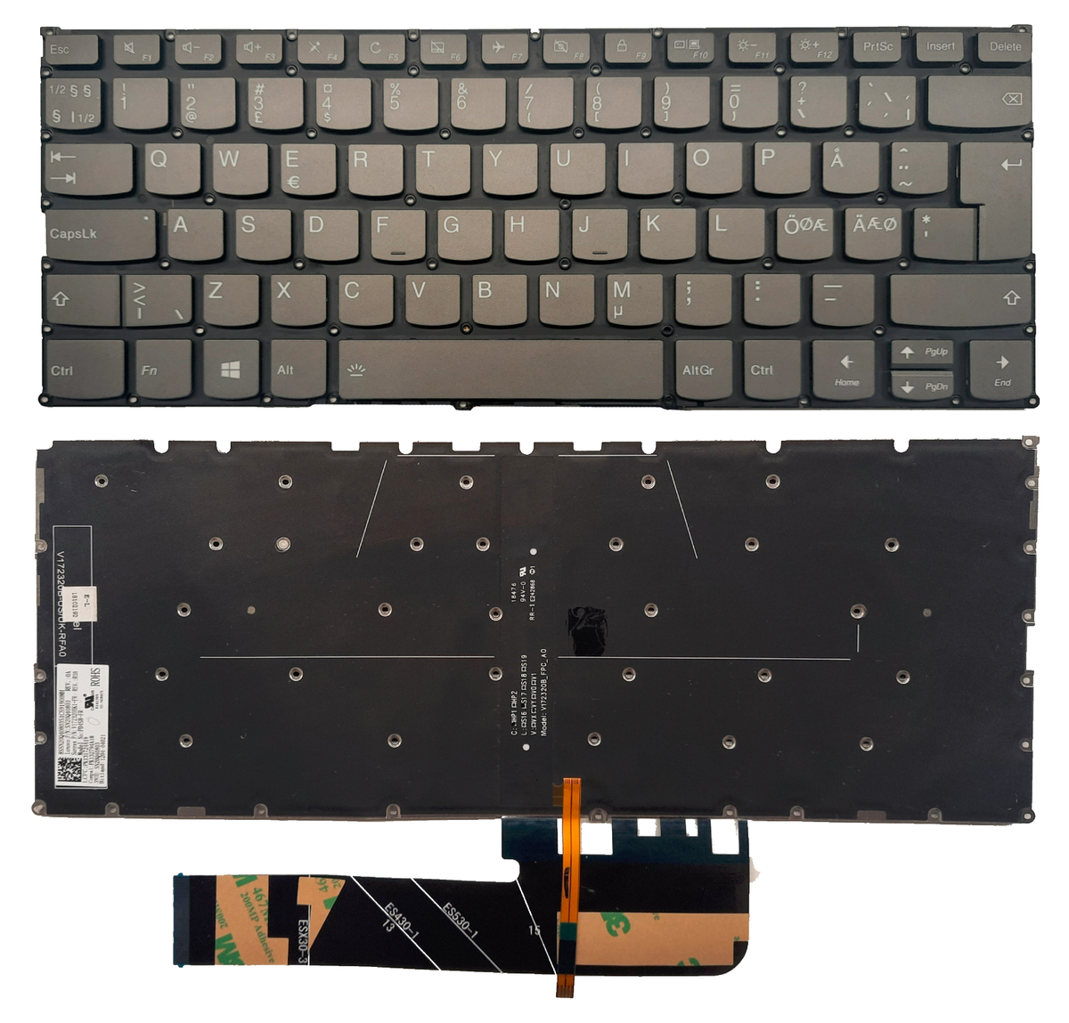 NORDIC KEYBOARD LED LENOVO YOGA 730-13IKB 730-13IWL 730-15IKB 730