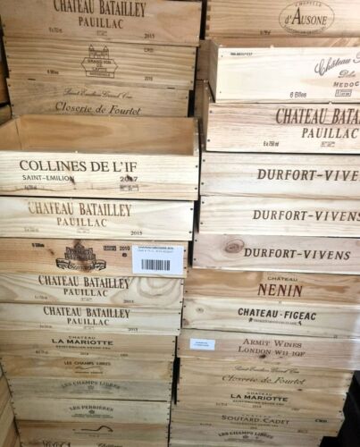 Boîte à vin en bois caisse - PLATEAUX PEU PROFONDS - magasin de stockage maison - BOÎTES DE NETTOYAGE - Photo 1/16