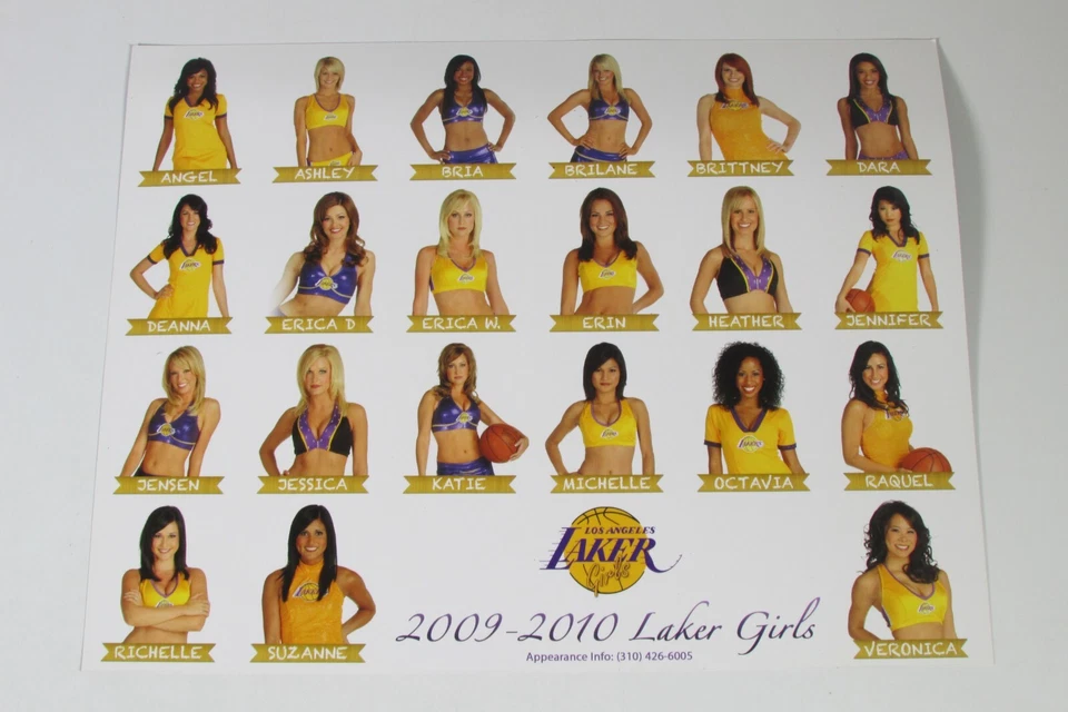 2009-2010 Los Angeles Laker Girls Signed Photo & FS West Calendar Collector Lot - Image 4 of 4
