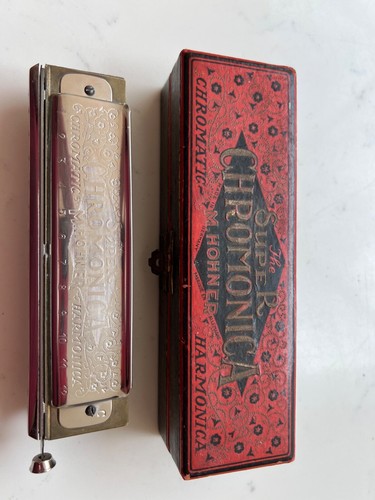 Vintage Super Chromonica M.Hohner Harmonica With Original Box