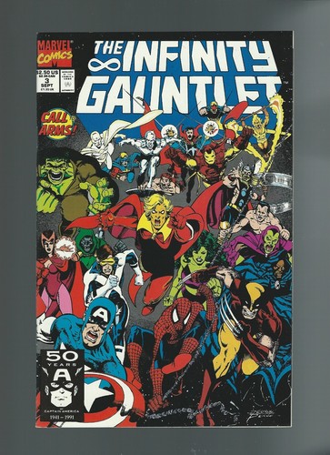 Infinity Gauntlet #3 (Sept., 1991, Marvel) Mint 9.6, Direct Version, Call to Arms - Bild 1 von 2