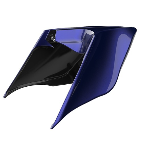 For Harley Touring Street Road 14+ ZEPHYR BLUE Stretched Extended Side Covers - Picture 4 of 7