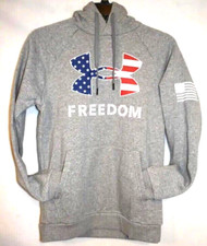   NEW Under Armour Men's UA Freedom Fleece Hoodie 1370805 035 Gray Large L Grey