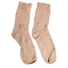 DOLCE & GABBANA Socks Beige Solid Stretch Mid Calf Men Accessory s. Tag L 530usd