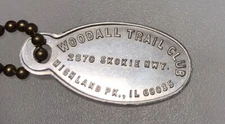 Highland Park IL Woodall Trail Club Skokie Hwy Drop In Mailbox Keychain Key Ring