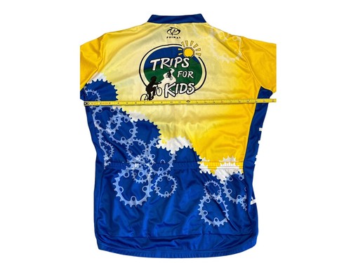 Primal "Trips For Kids" gelb/blau/weiß Radtrikot 3/4 Reißverschluss Gesäßtaschen Gr.XL - Bild 4 von 6