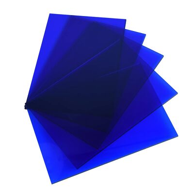5 Pack Acrylic Sheet Blue Translucent Colored Transparent Sheets Easy to Cut ...