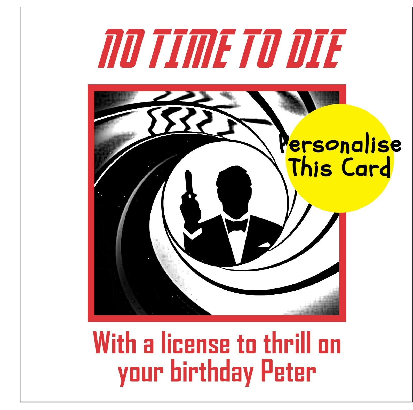 PERSONALISED Funny Happy Birthday 007 JAMES BOND greetings card DAD BROTHER SON | eBay PERSONALISED Funny Happy Birthday 007 JAMES BOND greetings card DAD BROTHER SON | eBay