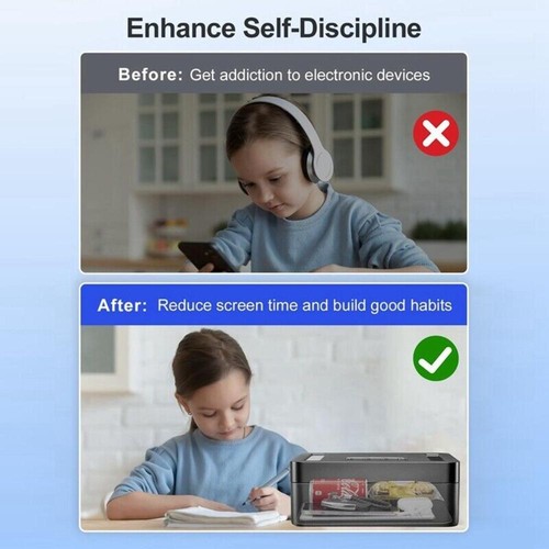 Metal Timed Lock Box For Mobile Phone-Cut Off Internet Addiction Self-discipline - Picture 10 of 12