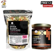 Ramen Bae Classic Seafood Mix Dried Vegetables For Noodles + Chilli Hot Sauce
