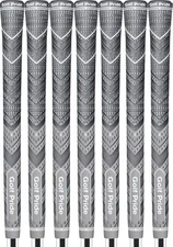 Golf Pride MCC Plus4 Gray Jumbo Grip - Set of 7 - #1 Hybrid Grip w/Less Taper