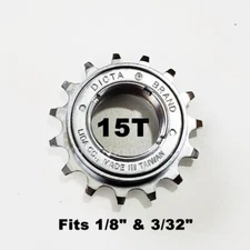 DICTA Freewheel Single Speed BMX 3/32" & 1/8" Chrome Plate 15T - for 30mm hub