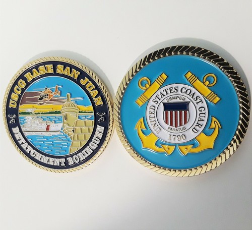 Medalla USCG BASE SAN JUAN Challenge Coin PUERTO RICO Coast Guard token ficha PR - Bild 5 von 7