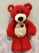 First  Main Tender the Red Plush Teddy Bear with Patchwork Heart Stuffed Animal
