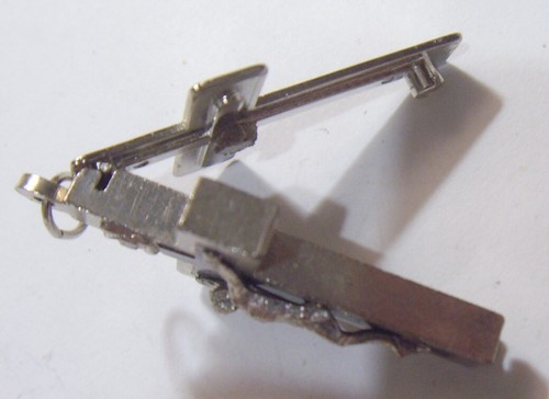 vintage catholic reliquary crucifix cross relic terra catacomb pendant FC1317 - Picture 6 of 6
