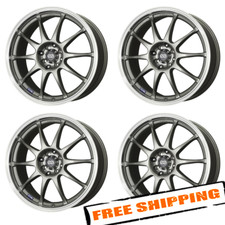 Enkei 409-565-02sp Set Of 4 15x6.5 5x1005x114.3 38mm 72.6mm J10 Silver Wheels
