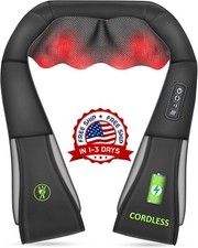 Shiatsu Masajeador De Espalda Y Cuello Con Calor Electrico Para Circulacion Casa