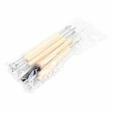 11 Pieces Double-Sided Wooden Sculpting/Carving/Pottery Kit f Clay,Soap,Pumpkin