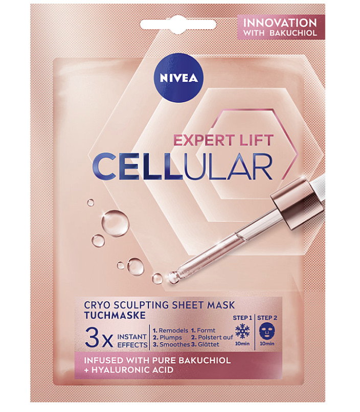 2 x Nivea Cellular Expert Lift Pure Sculpting Bakuchio Anti Age Blatt Gesichtsmasken