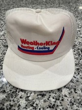 Vintage Weather King Heating Snapback Trucker Hat Mesh Made In The USA