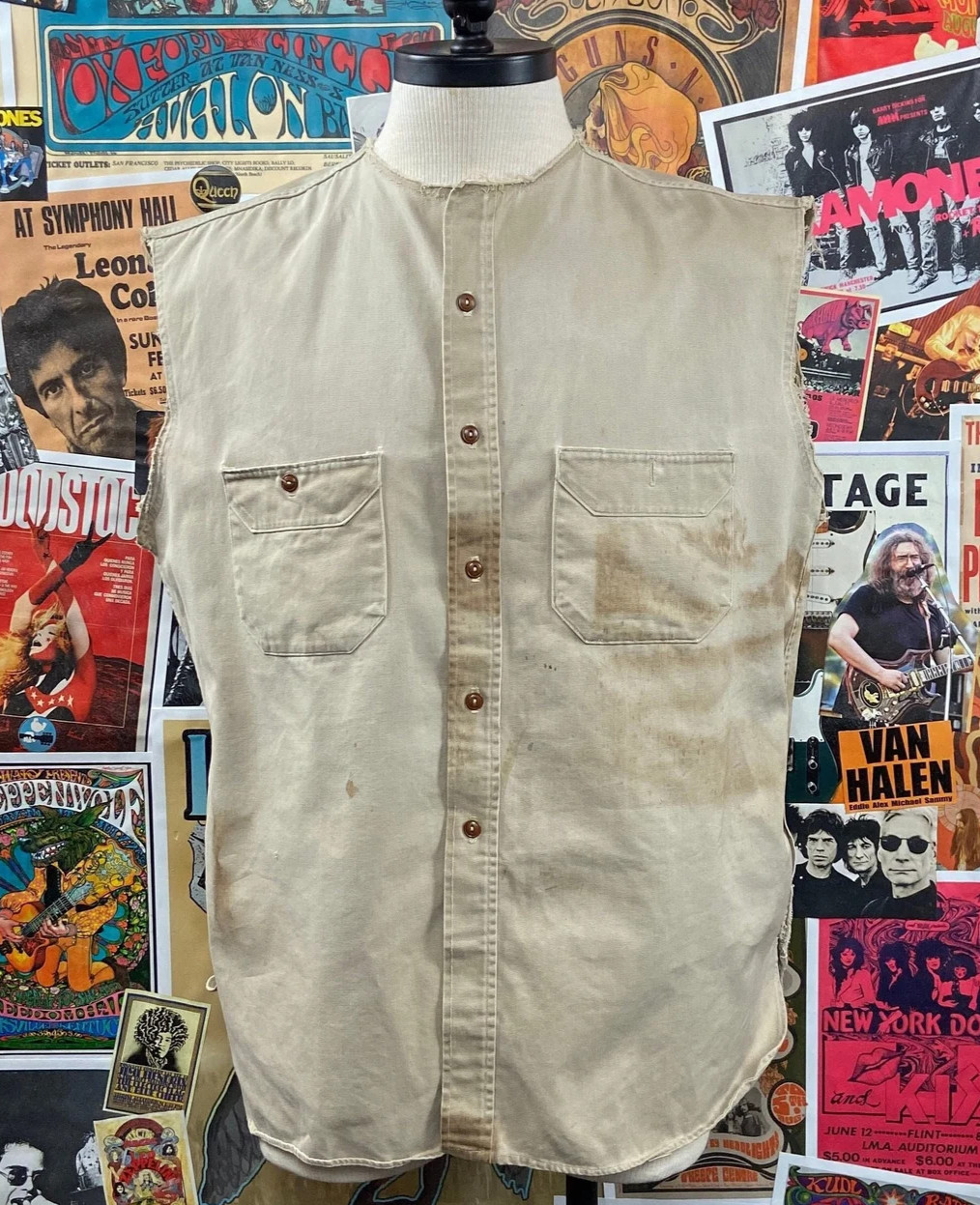 Vtg 40s50s Thrashed JCPenney Khaki Sanforized Twill … Gem