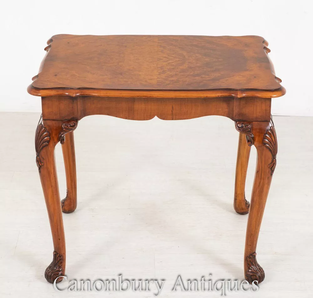 Queen Anne Side Table Walnut Occasional Antique