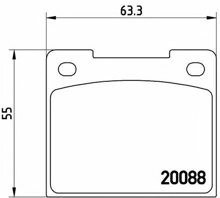 JUEGO PASTILLAS FRENO EJE TRASERO BREMBO para TALBOT RANCHO 1.4 1977-1984 - Imagen 2 de 4