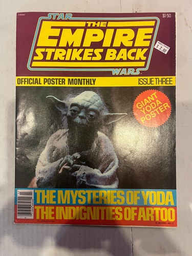 Star Wars Official Poster Monthly magazine  ESB #3 YODA  vintage 80's  1124 - Afbeelding 1 van 4