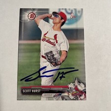 SCOTT HURST RC SIGNED IP 2017 1ST BOWMAN DRAFT BD-126 ST. LOUIS CARDINALS AUTO