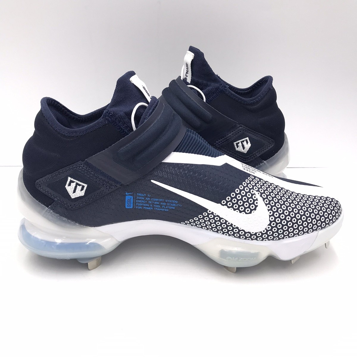 Nike Force Zoom Mike Trout 7 Baseball Cleats - Navy White