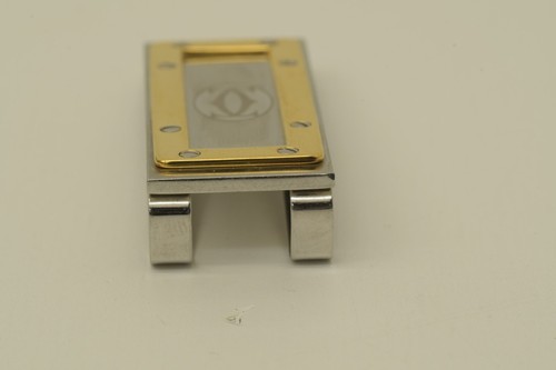 Authentic Cartier Double Decor Logo Money Clip Gold Border SP Silver Accessory - Picture 12 of 15